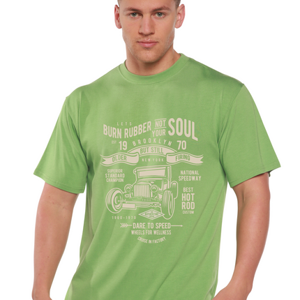 Burn Rubber Men's Bamboo Viscose/Organic Cotton Short Sleeve Graphic T-Shirt
