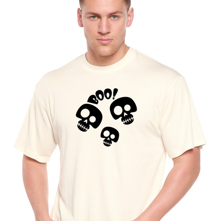 Halloween Boo Unisex Bamboo Viscose/Organic Cotton Short Sleeve Graphic T-Shirt