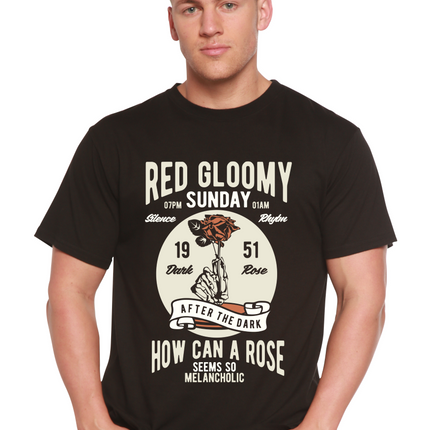 Red Gloomy Spun Bamboo® Men's Bamboo Viscose/Organic Cotton Short Sleeve Graphic T-Shirt