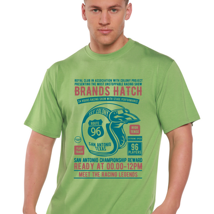 Brands Hatch Men's Bamboo Viscose/Organic Cotton Short Sleeve Graphic T-Shirt