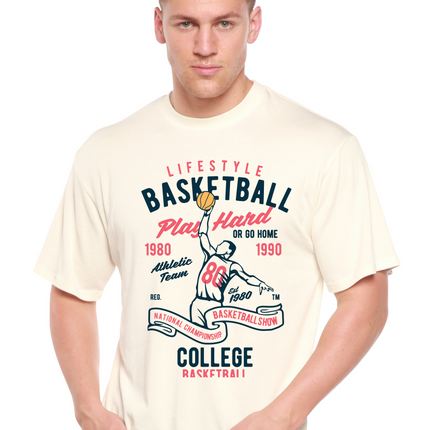Life Style Basketball Men's Bamboo Viscose/Organic Cotton Short Sleeve Graphic T-Shirt