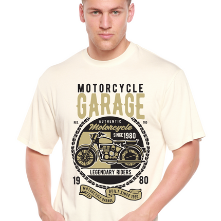 Motorcycle Garage Men's Bamboo Viscose/Organic Cotton Short Sleeve Graphic T-Shirt