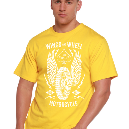 Wings And Wheel Spun Bamboo® Men's Bamboo Viscose/Organic Cotton Short Sleeve Graphic T-Shirt