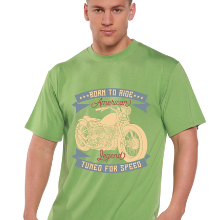 Born To Ride American Legend Men's Bamboo Viscose/Organic Cotton Short Sleeve Graphic T-Shirt
