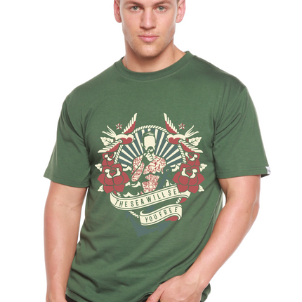 The Sea Will Spun Bamboo® Men's Bamboo Viscose/Organic Cotton Short Sleeve Graphic T-Shirt