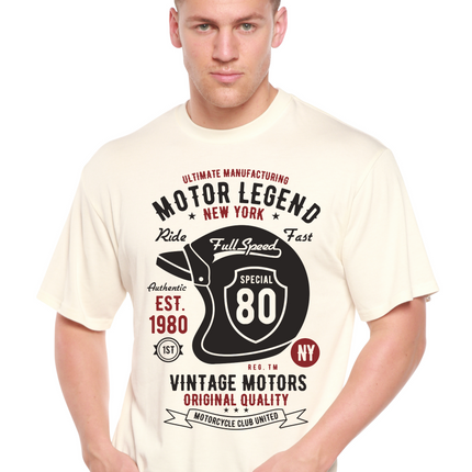 Motor Legend Helmet Men's Bamboo Viscose/Organic Cotton Short Sleeve Graphic T-Shirt