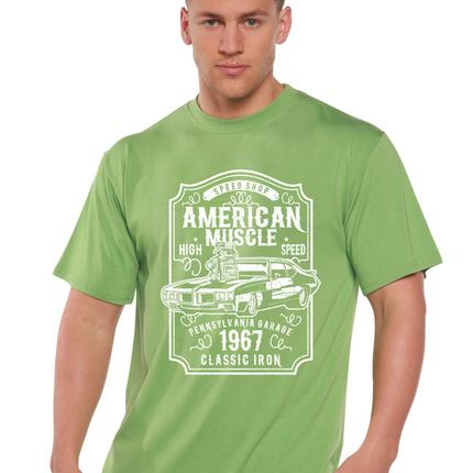 American Muscle Men's Bamboo Viscose/Organic Cotton Short Sleeve Graphic T-Shirt