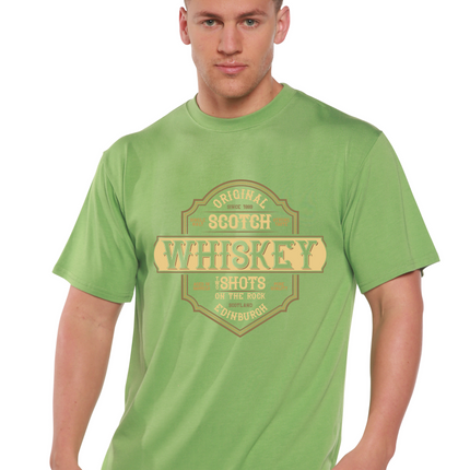 Whiskey Men's Bamboo Viscose/Organic Cotton Short Sleeve Graphic T-Shirt