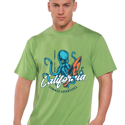 California Summer Adventures Men's Bamboo Viscose/Organic Cotton Short Sleeve Graphic T-Shirt