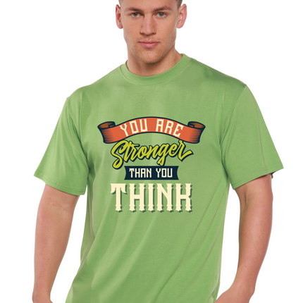 You Are Stronger Than You Think Men's Bamboo Viscose/Organic Cotton Short Sleeve Graphic T-Shirt