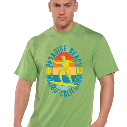 Paradise Beach 1983 Men's Bamboo Viscose/Organic Cotton Short Sleeve Graphic T-Shirt