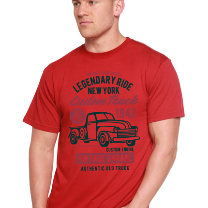Legendary Ride Custom Truck Men's Bamboo Viscose/Organic Cotton Short Sleeve Graphic T-Shirt