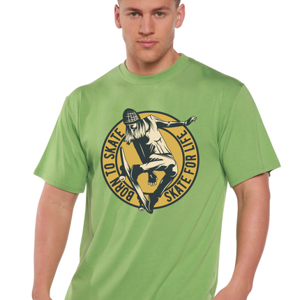 Skate For Life Men's Bamboo Viscose/Organic Cotton Short Sleeve Graphic T-Shirt