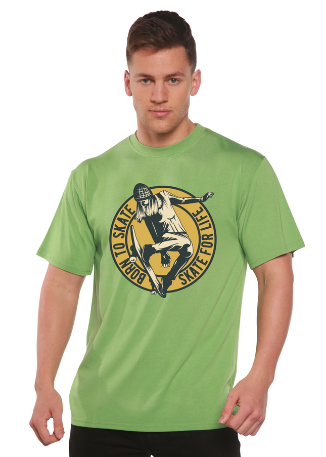Skate For Life Men's Bamboo Viscose/Organic Cotton Short Sleeve Graphic T-Shirt