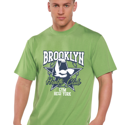 Brooklyn Health Club Men's Bamboo Viscose/Organic Cotton Short Sleeve Graphic T-Shirt
