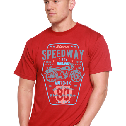 Speedway Motorcycle Spun Bamboo® Men's Bamboo Viscose/Organic Cotton Short Sleeve Graphic T-Shirt