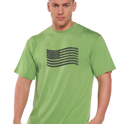 American Flag Men's Bamboo Short Sleeve Graphic T-Shirt