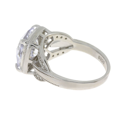 Natural Cubic Zirconium Ring Sterling Silver
