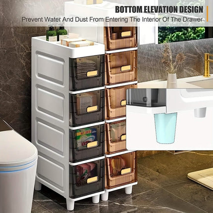 Slimline Multi-Drawer Storage Cabinet – 3, 4, or 6 Layer
