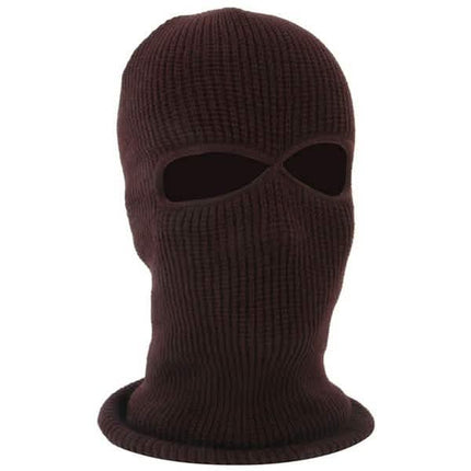 2 Holes Full Face Cover Hood Knitted Balaclava Face Mask