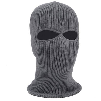 2 Holes Full Face Cover Hood Knitted Balaclava Face Mask