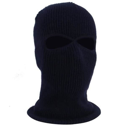 2 Holes Full Face Cover Hood Knitted Balaclava Face Mask