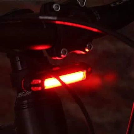 2-in-1 500LM Bicycle USB Rechargeable LED Bike Light Taillight Ultralight Warning Night