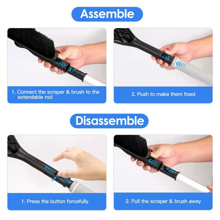 2-in-1 Automobile Snow Shovel Frost Removal with 360¬∞ Pivoting Brush Head