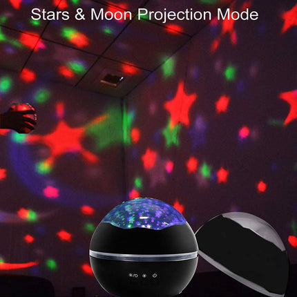2-in-1 Ocean Star Night Light Projector Lamp 360 Degree Rotating