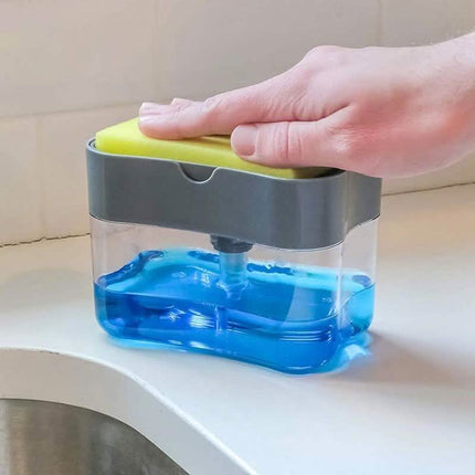 2-in-1 Soap Dispenser Pump with Sponge Holder