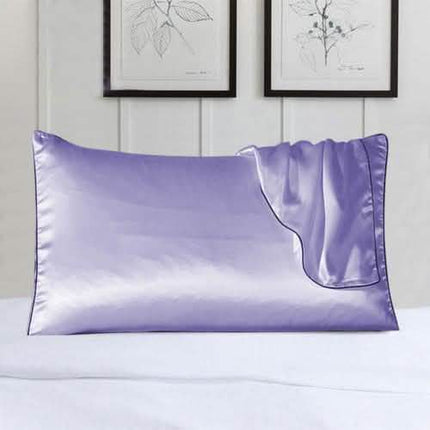 2-Pack: 100% Silk Pillow Cover with Trim