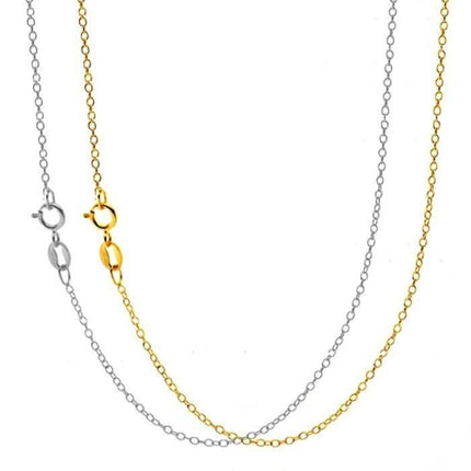2-Pack: 18 Karat Gold Cable Chain