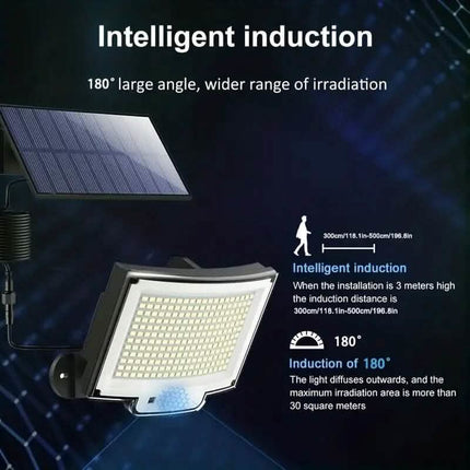 2-Pack: 228 LED Outdoor Split Solar Wall Lights