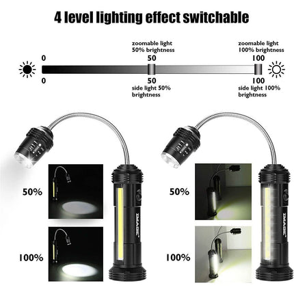 2-Pack: 360º Gooseneck LED Magnetic Base Lamp
