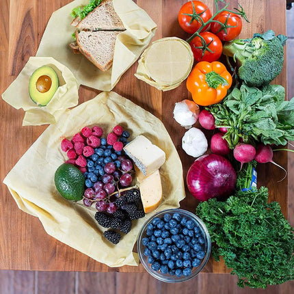 2-Pack: 4 Variety Beeswax Food Wraps