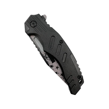 2-Pack: 4.75" American Flag Tanto Blade with ABS Handle
