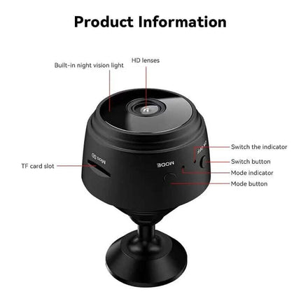 2-Pack: A9 Mini Camera HD 720P 2.4G Wifi IP Camera