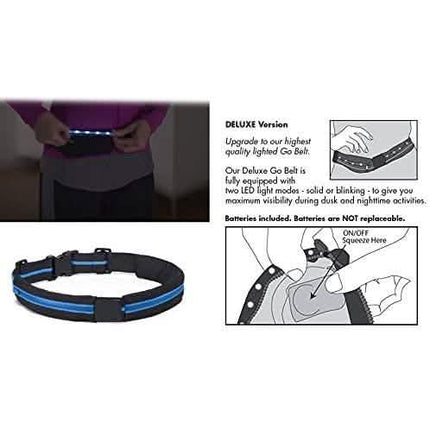 2-Pack: As Seen on TV Blue LED Light Up Running Go Belt