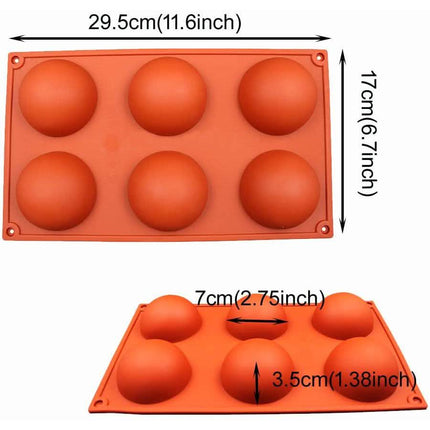 2-Pack: Baker Depot 6-Hole Silicone Mold
