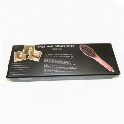 2-Pack: Electronic Fast Hair Straightener with Detangling Brush
