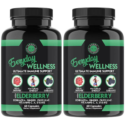 2-Pack: Everyday Wellness Immune Support with Elderberry and Vitamin C