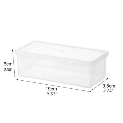 2-Pack: Extra Large Capacity Plastic Pencil Box Stackable Translucent Clear Pencil Box