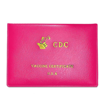 2-Pack: Faux Leather CDC Vaccination Card Immunization Record Protector Holder