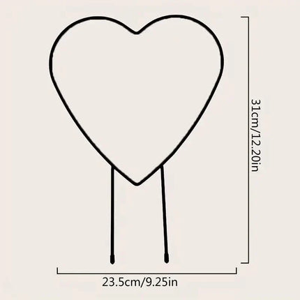 2-Pack: Heart-Shaped Plant Support Stake