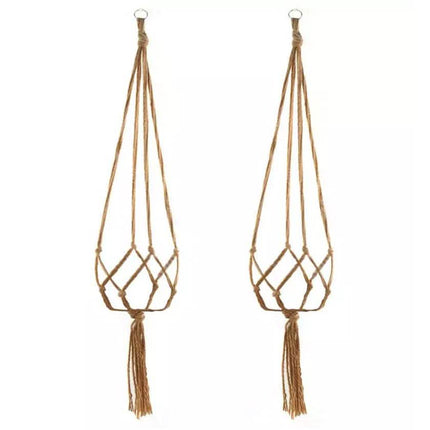 2-Pack: Indoor Outdoor Hanging Pot Rope Net Macrame Plant Hanger