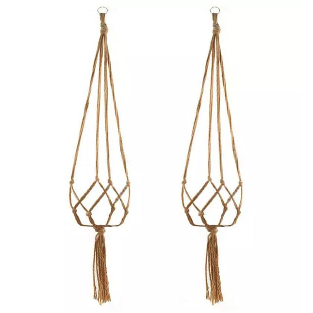2-Pack: Indoor Outdoor Hanging Pot Rope Net Macrame Plant Hanger