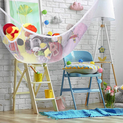 2-Pack: Jumbo Size Toy Stuffed Animal Storage Hammock with Elastic Bands