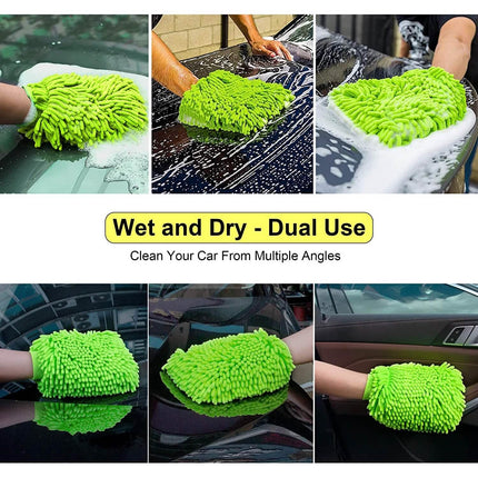 2-Pack: Large Size Microfiber Car Wash Mitt
