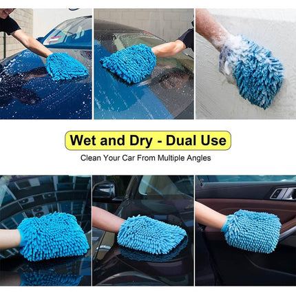 2-Pack: Large Size Microfiber Car Wash Mitt