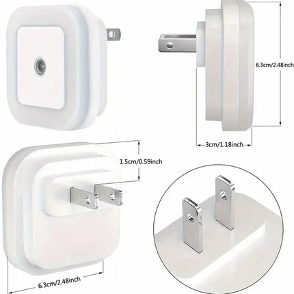 2-Pack: LED Night Light, Plug-in Wall Sconce with Auto Dusk to Dawn Sensor